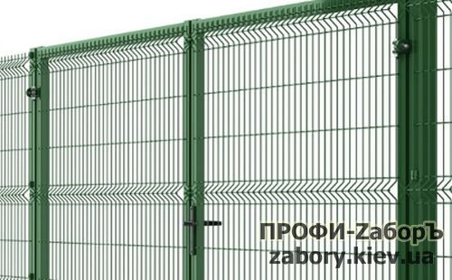 Ворота з зварної сітки з полімерним покриттям