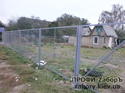 Паркан із зварної сітки з полімерним покриттям в рамках
